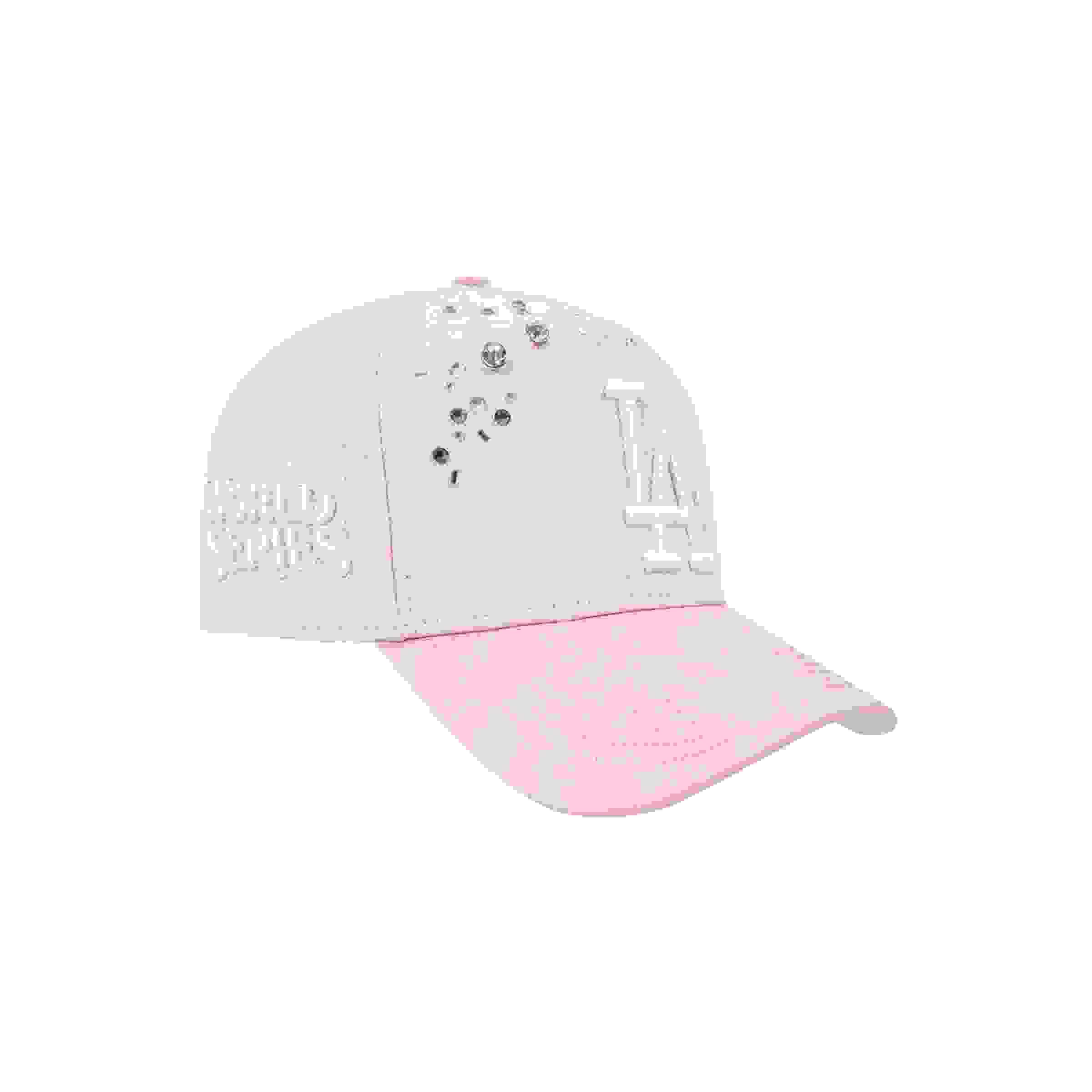 Pro Standard Los Angeles Dodgers Iced Out Pink Snapback Hat